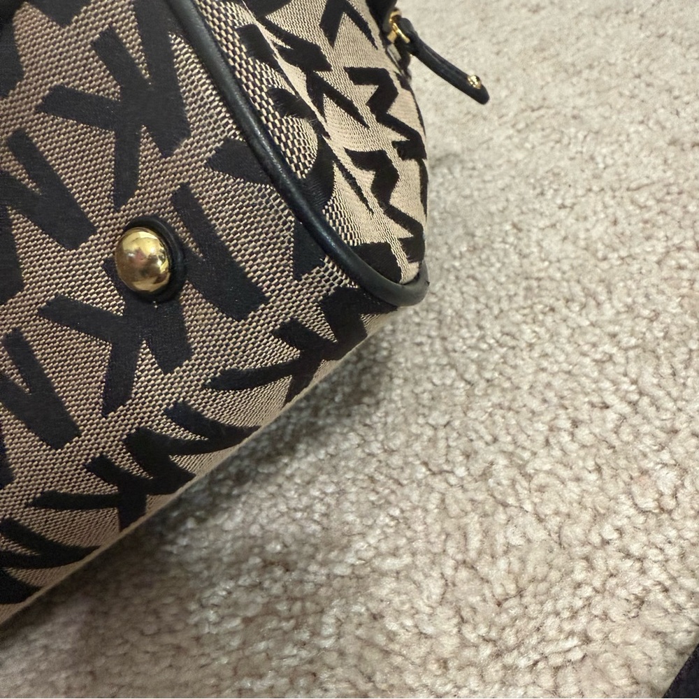 Michael Kors Veronica Monogram Canvas & Leather Dome Satchel - Picture 11 of 13